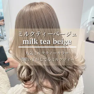 ロング メンズ 艶感ミルクティー🤍 色落ち綺麗🤍ともやのヘアスタイル