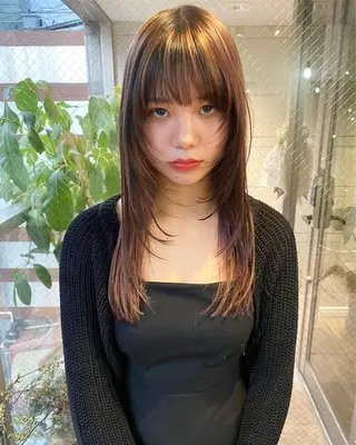 セミロング カラー ヘアアレンジ GIVET (ジヴェ)所属・撮影モデル募集 🦋soemikaのヘアスタイル