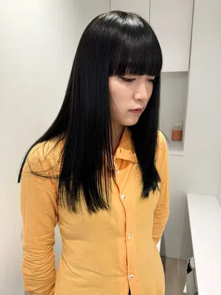 セミロング ✨ブリーチ/顔周り レイヤー¦YUKA✨のヘアスタイル