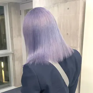 セミロング 🩶 ピンクカラー/ ブロンド🩶くるみのヘアスタイル