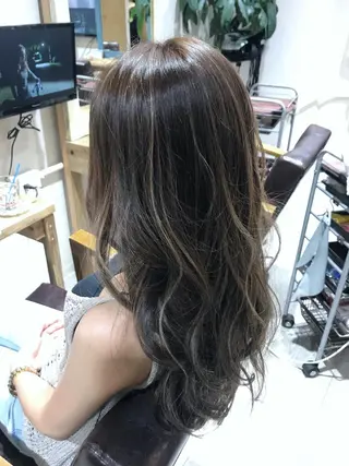 ロング カラー パーマ ヘアアレンジ filo byFeria渋谷所属・縮毛矯正/美髪 髪質改善/石田幸輔のヘアスタイル