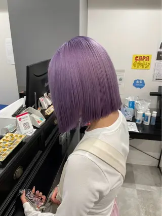 ミディアム カラー メンズカット/シャ ドウパーマ/KOBAのヘアスタイル