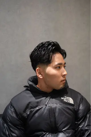 パーマ メンズ Men’s  salon ANSWER所属・SHIZUKU 大阪短髪フェードのヘアスタイル