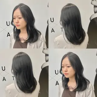 セミロング カラー HARUKI MINATO Japan SENDAI所属・🌈【透明感・韓国 ヘア】がっきー🌈のヘアスタイル