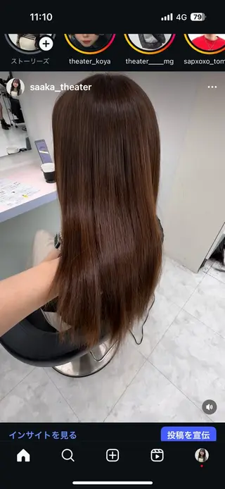 セミロング 🎀暖色カラー🎀 SAAKA🍤のヘアスタイル