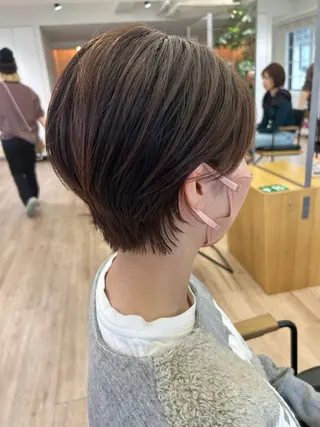 ショート カラー パーマ ヘアアレンジ トップスタイリスト 💙藤原 純のヘアスタイル
