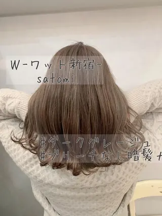 セミロング カラー パーマ ヘアアレンジ メンズ キッズ ネイル マツエク・マツパ 新宿駅近♡友達とOK 🦋W -ワット -のヘアスタイル
