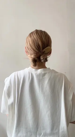 セミロング ヘアアレンジ 🌟アレンジが似合う カラー🌟Rumiのヘアスタイル