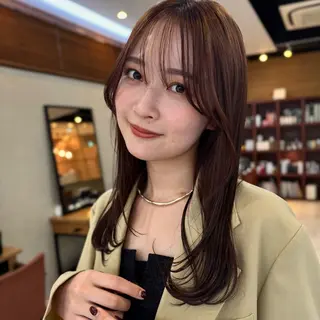 ミディアム カラー 透明感カラー/レイ ヤー/Nana🌈のヘアスタイル