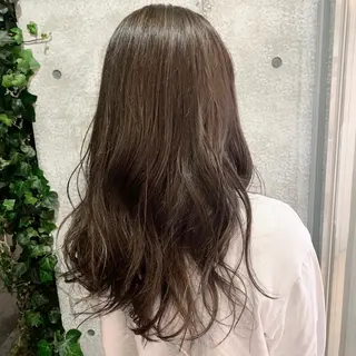 ロング カラー 顔周り/暗髪カラー /アベ マホのヘアスタイル