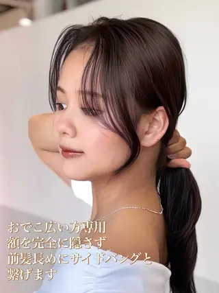 ロング カラー 顔まわりの神様✨ 透明感カラー藤嶋秀幸のヘアスタイル