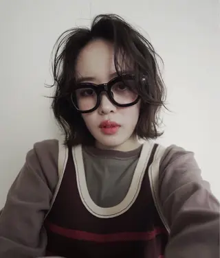 ミディアム 中村 果乃のヘアスタイル