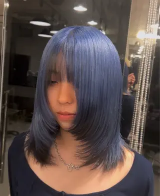 ミディアム カラー りょうへい/ 全頭ブリーチ/渋谷のヘアスタイル