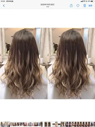 ロング GRANDE アオキのヘアスタイル