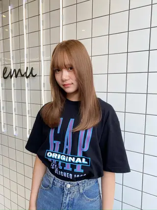 セミロング カラー emu所属・けいこ🍊ニュアンス ネイル/個性派ネイルのネイルデザイン