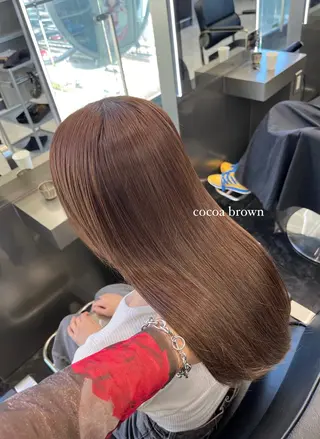 ミディアム カラー ヘアアレンジ ハイトーン/透明感 髪質改善/rinaのヘアスタイル