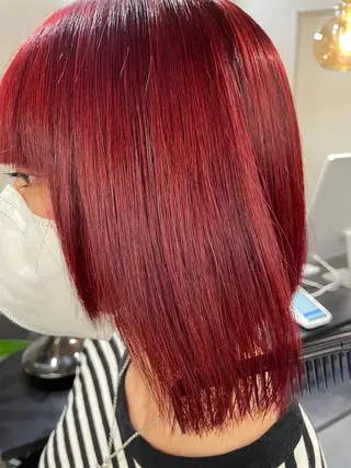 ミディアム カラー laff 新宿所属・ボブ/ケアパーマ/ レイヤー/縮毛矯正のヘアスタイル