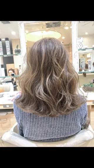 セミロング カラー 髪質改善/茅ヶ崎 マツモト リョウのヘアスタイル