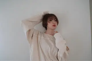 ショート カラー 美髪ストレート 川本雄己のヘアスタイル