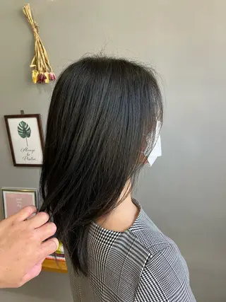 ミディアム 渡辺俊介 暗髪カラー /美髪矯正/髪質改善のヘアスタイル