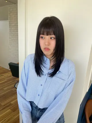 ロング カラー shigeru cut club 神田久志本店＆lag所属・田島 仁美のヘアスタイル