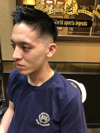 ショート ヒロ銀座バーバーショップ難波店所属・縮毛矯正/パーマ 宮河 惇💈のヘアスタイル
