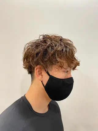 パーマ メンズ 栗田 大輝のヘアスタイル