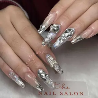 ネイル ユリ🎀長さだし/ パラジェル/持ち込みのネイルデザイン