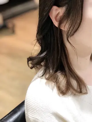 ミディアム カラー パーマ 艶髪/韓国レイヤー イノウエヒロキのヘアスタイル