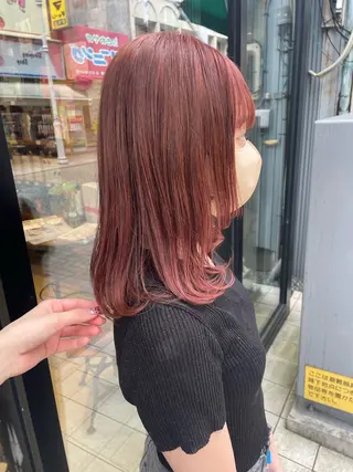 セミロング カラー PooL ♥ かたやま ひなこのヘアスタイル