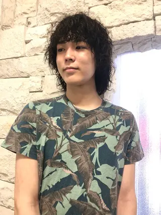 パーマ ヘアアレンジ メンズ ainico+所属・メンズ特化✂️栗原 侑也のヘアスタイル