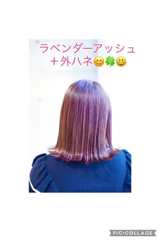 ミディアム カラー アドミラルYoshi oのヘアスタイル
