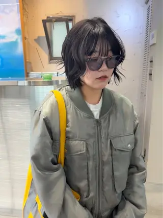 ショート カラー ハイトーン レイヤー🎀meiのヘアスタイル