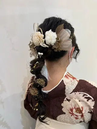 ヘアアレンジ ブリーチしない暖色 カラー🥀杉 優菜のヘアスタイル