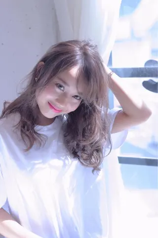 セミロング ヘアアレンジ まろやかカラー🤎 みなとまほのヘアスタイル