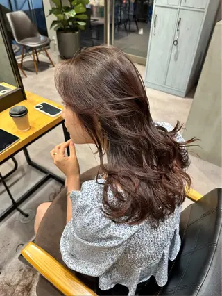 セミロング カラー 韓国風/オシャレ /縮毛矯正/滝口琴未のヘアスタイル