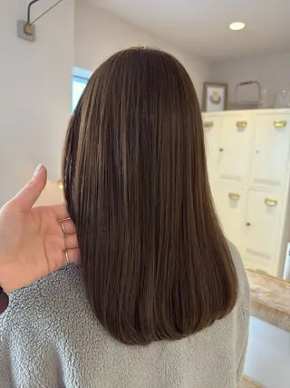 カラー 🎀調布仙川透明感オ リーブカラー干莉🎀のヘアスタイル