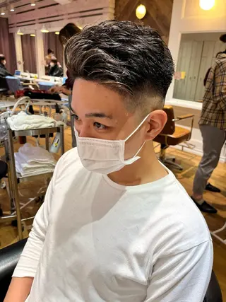 ショート カラー パーマ メンズ AVANCE.難波 店長 松元のヘアスタイル