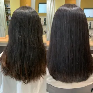 ロング パーマ hub hair レイヤー/透明感のヘアスタイル