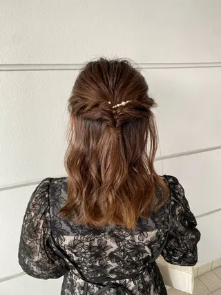 ミディアム ヘアアレンジ 髪質改善特化🥣🫧 天神美容室のヘアスタイル