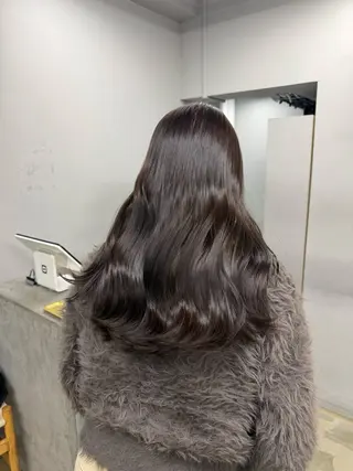 ロング カラー 愛莉/ラベンダー/ ベージュ/ブラウンのヘアスタイル