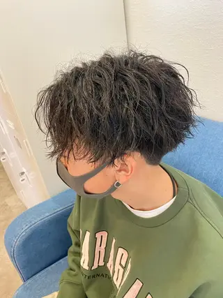 ショート パーマ メンズ Agu hair lua 上越高田西店所属・佐藤祐輔 メンズパーマのヘアスタイル
