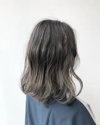 セミロング カラー ヘアアレンジ 小西海青 ✨モデル様募集✨️のヘアスタイル