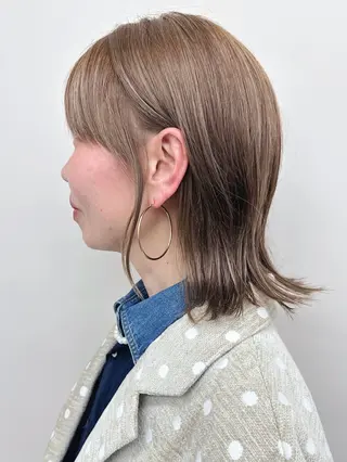 ショート カラー 小顔ボブ/お悩み解決 /ボブパーマ/とういのヘアスタイル