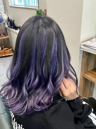 セミロング ブリーチ/ストレート ダブルカラーtetoのヘアスタイル