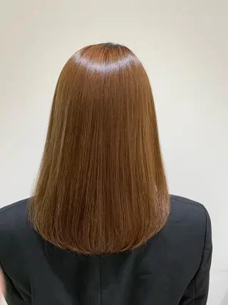セミロング 【センターパート/ マッシュ】ryokaのヘアスタイル