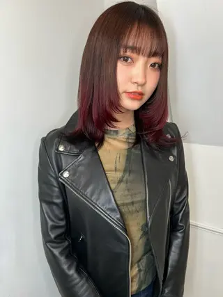 ミディアム カラー land所属・透明感カラー/レイヤ ー🌙Honokaのヘアスタイル