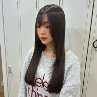 ロング カラー ヘアアレンジ キヨミ 韓国レイヤーカットのヘアスタイル