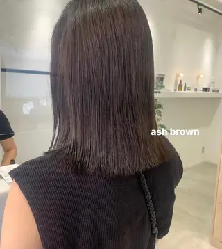 ミディアム カラー 顔周りレイヤー 🎀マリノのヘアスタイル