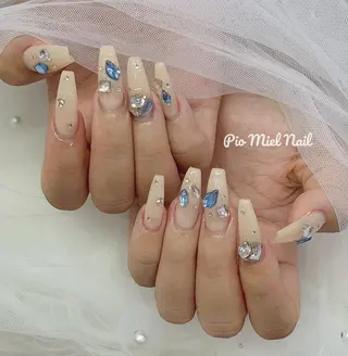 ネイル momo 長さだしのネイルデザイン